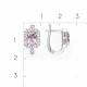 Серебряные серьги Platina 02-1391-00-209-0200 с фианитом и аметистом