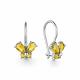 Серебряные серьги АЛЬКОР 02-1422/00ЦТ-00 с цитрином