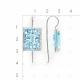 Серебряные серьги Platina 02-1462-00-207-0200 с топазом и фианитом