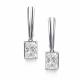 Серьги из золочёного серебра АЛЬКОР 02-1680/00ГХ-00 с горным хрусталём