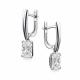 Серьги из золочёного серебра АЛЬКОР 02-1680/00ГХ-00 с горным хрусталём