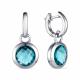 Серебряные серьги АЛЬКОР 02-1694/0ПРК-00 с Параиба