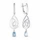 Серебряные серьги АЛЬКОР 02-1737/00ТБ-00 с топазом