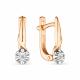 Серебряные серьги АЛЬКОР 02-1752/000Б-60 с бриллиантом