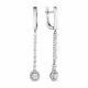 Серебряные серьги АЛЬКОР 02-1782/00КЦ-00 с фианитом