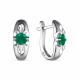Серебряные серьги АЛЬКОР 02-1791/00АГ-00 с агатом