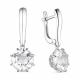 Серебряные серьги АЛЬКОР 02-1832/00ГХ-00 с горным хрусталём
