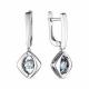 Серебряные серьги АЛЬКОР 02-1875/00ТБ-00 с топазом