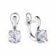 Серебряные серьги АЛЬКОР 02-1876/00ГХ-00 с горным хрусталём