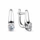 Серебряные серьги АЛЬКОР 02-1923/00КЦ-00 с фианитом