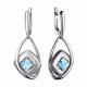 Серебряные серьги АЛЬКОР 02-2077/00ТБ-00 с топазом