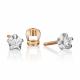 Серьги из комбинированного золота Platina 02-2080-00-401-1111-03 с фианитом