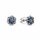 Серебряные серьги АЛЬКОР 02-2145/00НС-00 с гидротермальным сапфиром
