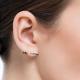 Серебряные серьги АЛЬКОР 02-2153/0НСТ-00 с цирконием и турмалином