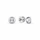 Серебряные серьги АЛЬКОР 02-2201/000Б-00 с бриллиантом