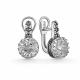 Серебряные серьги АЛЬКОР 02-2248/00ГХ-00 с горным хрусталём