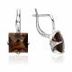 Серебряные серьги Platina 02-2298-00-208-0200 с фианитом и кварцем