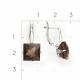 Серебряные серьги Platina 02-2298-00-208-0200 с фианитом и кварцем
