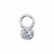 Серебряные серьги АЛЬКОР 02-2466/00КЦ-07 с фианитом