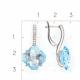 Серебряные серьги Platina 02-2508-00-207-0200 с топазом и фианитом