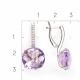 Серебряные серьги Platina 02-2508-00-209-0200 с фианитом и аметистом