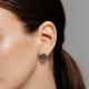 Серебряные серьги АЛЬКОР с золотой накладкой и бриллиантом 02-2521/000Б-17