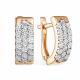 Серебряные серьги АЛЬКОР 02-2751/000Б-60 с бриллиантом