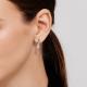Серебряные серьги АЛЬКОР 02-2764/0БРП-00 с бриллиантом и празиолитом