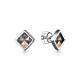 Серебряные серьги АЛЬКОР с золотой накладкой и бриллиантом 02-2869/000Б-17
