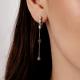 Серебряные серьги АЛЬКОР с золотой накладкой и бриллиантом 02-2871/000Б-00