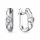 Серебряные серьги АЛЬКОР 02-2876/000Б-00 с бриллиантом