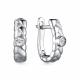 Серебряные серьги АЛЬКОР 02-2877/000Б-00 с бриллиантом