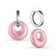 Серебряные серьги АЛЬКОР 02-2886/00РК-00 с кварцем