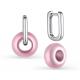 Серебряные серьги АЛЬКОР 02-2887/00РК-00 с фианитом и кварцем
