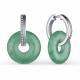 Серебряные серьги АЛЬКОР 02-2888/000Н-00 с фианитом и агатом