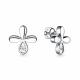 Серебряные серьги АЛЬКОР 02-2895/000Б-00 с бриллиантом