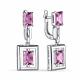 Серебряные серьги АЛЬКОР 02-2996/0КДА-00 с александритом