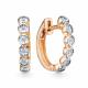 Серебряные серьги АЛЬКОР 02-3032/000Б-60 с бриллиантом