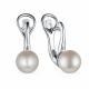 Серебряные серьги АЛЬКОР 02-3065/0ЖСВ-00 с жемчугом