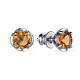 Серебряные серьги АЛЬКОР 02-3130/00ЦТ-00 с цитрином