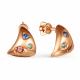 Серебряные серьги АЛЬКОР 02-3132/КЦ23-06 с фианитом, турмалином и шпинелью