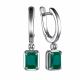 Серебряные серьги АЛЬКОР 02-3148/00АГ-00 с агатом
