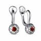 Серебряные серьги АЛЬКОР 02-3149/00ГР-00 с гранатом