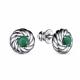 Серебряные серьги АЛЬКОР 02-3151/00АГ-00 с агатом