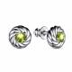 Серебряные серьги АЛЬКОР 02-3151/00ХР-00 с хризолитом