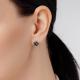 Серебряные серьги АЛЬКОР 02-3160/0ЭМ3-00 с эмалью