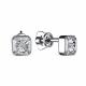Серебряные серьги АЛЬКОР 02-3164/000Б-00 с бриллиантом