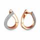 Серебряные серьги АЛЬКОР 02-3178/000Б-60 с бриллиантом