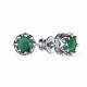 Серебряные серьги АЛЬКОР 02-3187/00АГ-00 с фианитом и агатом