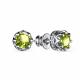 Серебряные серьги АЛЬКОР 02-3187/00ХР-00 с фианитом и хризолитом